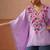 Women floral embroidered thread work floral kaftan kurta