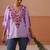 Women floral embroidered thread work floral kaftan kurta