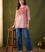 Women embroidered thread work kurta