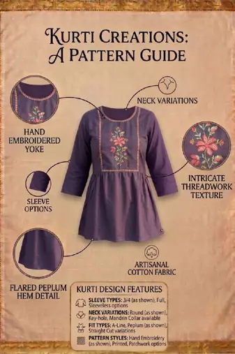 Women floral embroidered thread work floral anarkali kurta