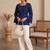Women ethnic motifs printed flared sleeves kurta