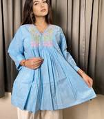 Women floral embroidered floral anarkali kurta