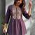 Women ethnic motifs embroidered kurta