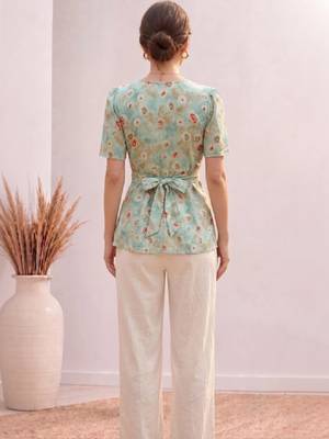Women floral printed floral georgette kurta 4