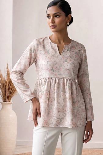 Women floral printed floral georgette kurta