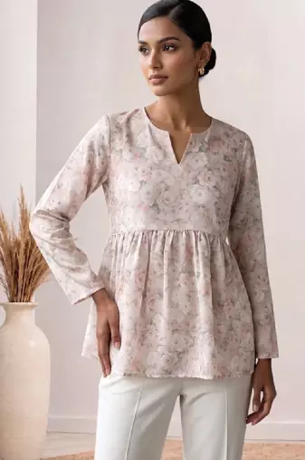 Women floral printed floral georgette kurta