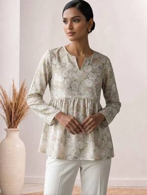 Women floral printed floral georgette kurta 4