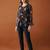 Women floral printed flared sleeves floral georgette kurta
