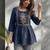 Women floral embroidered thread work floral kurta