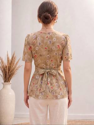 Women floral printed floral georgette kurta 4