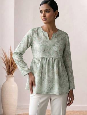 Women floral printed floral georgette kurta 3