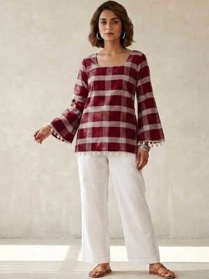 Women flared sleeves kurta 1