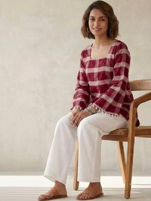 Women flared sleeves kurta 2