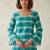 Women checked bell sleeves kurta