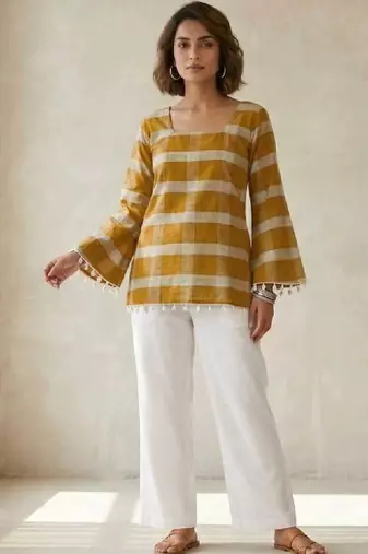 Women bell sleeves kurta