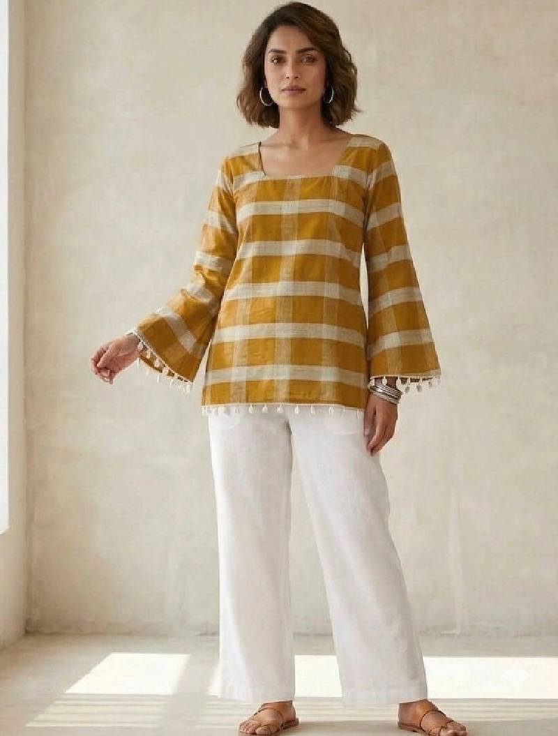 Women bell sleeves kurta