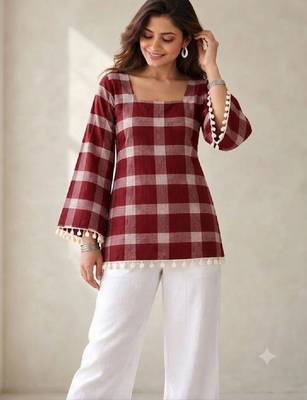 Women bell sleeves kurta 1