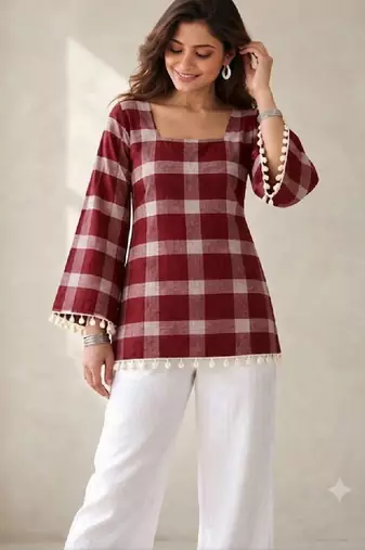 Women bell sleeves kurta