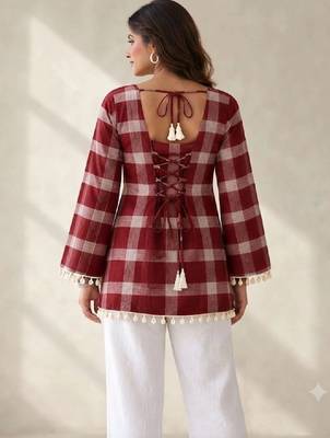 Women bell sleeves kurta 3