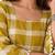 Women checked flared sleeves kurta