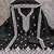 Black chanderi embroidered unstitched dressmaterials 3 pair top bottom dupptaa