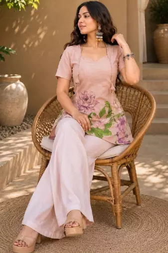 Women floral printed floral kurta