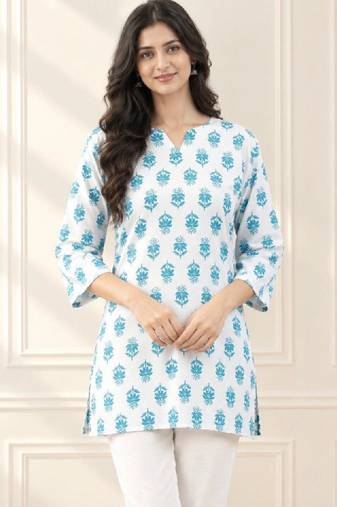 Women floral printed indie prints kurta