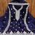 Blue chanderi embroidered unstitched dressmaterials 3 pair top bottom dupptaa