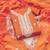 Orange chanderi embroidered unstitched dressmaterials 3 pair top bottom dupptaa