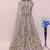 Grey embroidered butterfly net anarkali suit