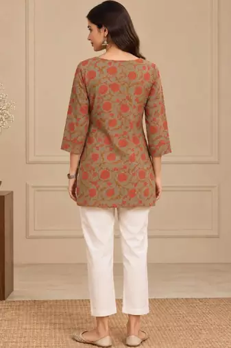Women floral printed indie prints kurta