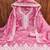 Pink chanderi embroidered unstitched dressmaterials 3 pair top bottom dupptaa