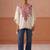 Women floral embroidered thread work floral kaftan kurta