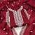 Red chanderi embroidered unstitched dressmaterials 3 pair top bottom dupptaa