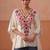 Women floral embroidered thread work floral kaftan kurta