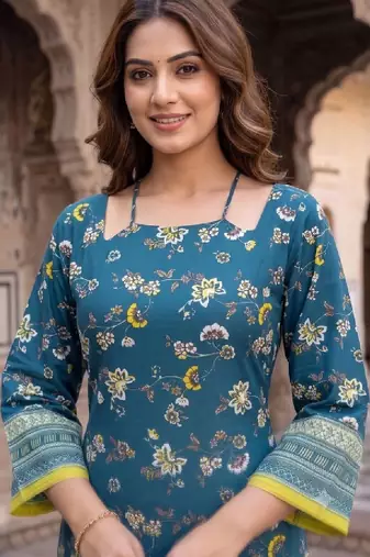 Women floral printed floral kurta