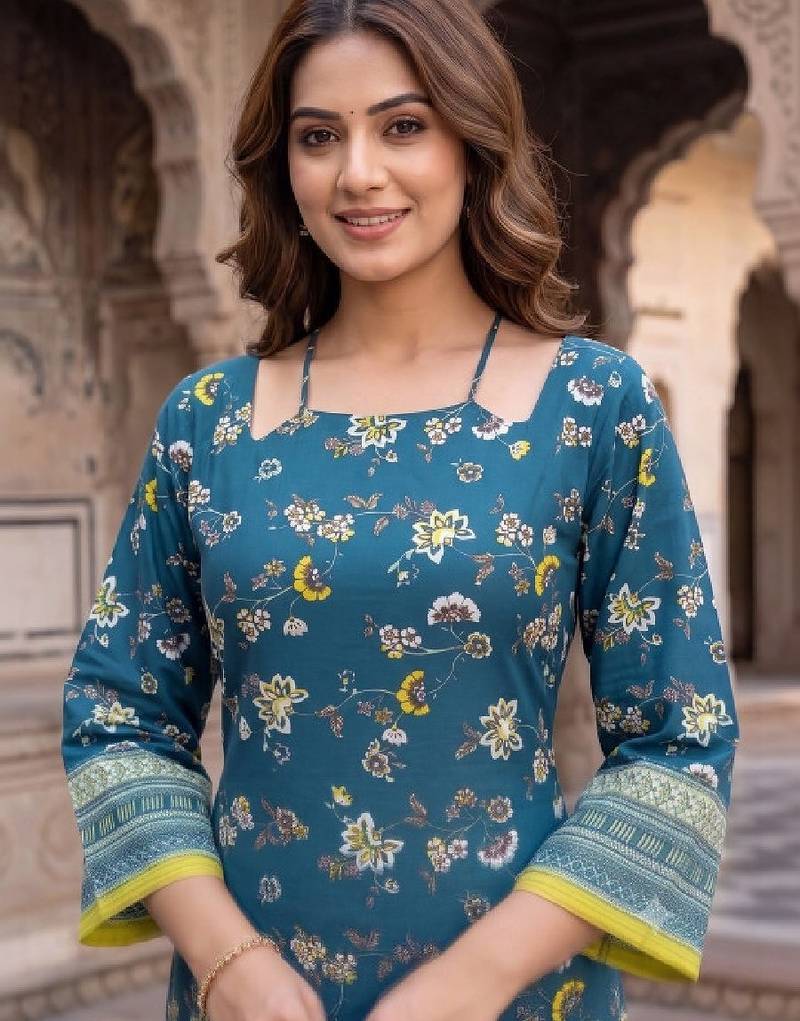 Women floral printed floral kurta