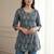 Floral print ethnic cotton blend kurta