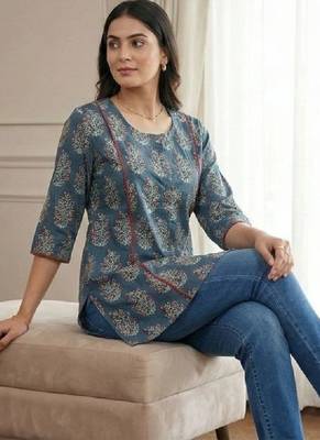 Floral print ethnic cotton blend kurta 2