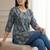 Floral print ethnic cotton blend kurta