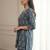 Floral print ethnic cotton blend kurta