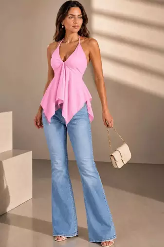 Women halter neck summer sheers kurta