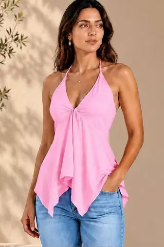 Women halter neck summer sheers kurta