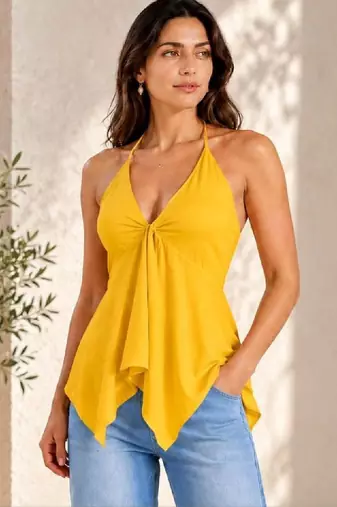 Women halter neck kurta