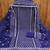 blue organza embroidered unstitched dressmaterials 3 pair top bottom dupptaa