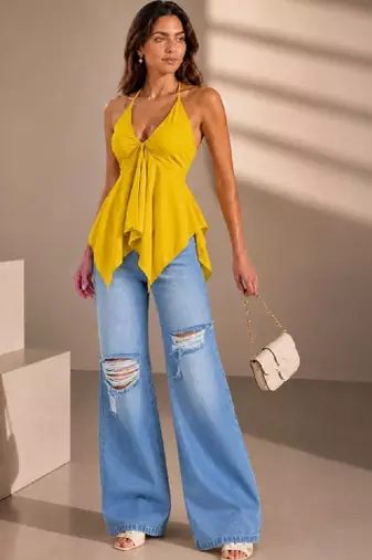 Women halter neck kurta