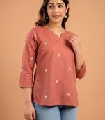Women floral embroidered thread work floral kurta