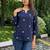 Women floral embroidered thread work floral kurta