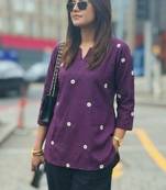 Women floral embroidered floral kurta