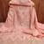 peach cotton blend embroidered unstitched dressmaterials 3 pair top bottom dupptaa
